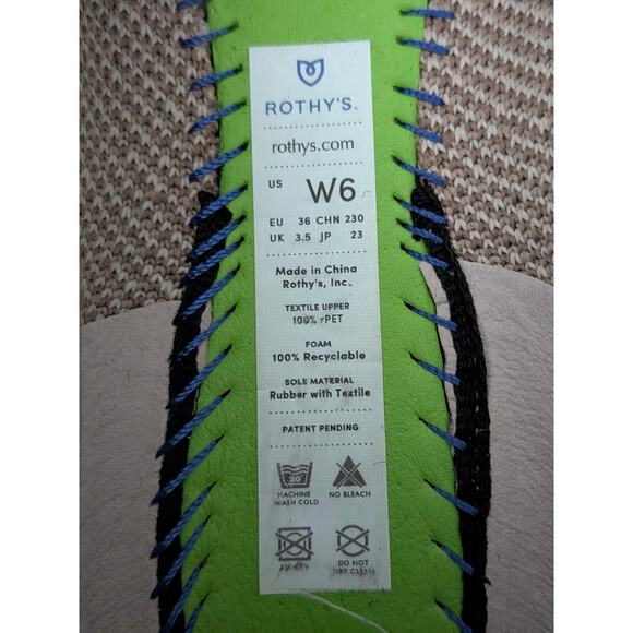 Rothy’s The Flat Women’s Shoes Driftwood Spot Size 6 Round Toe Washable Knit - Picture 9 of 9